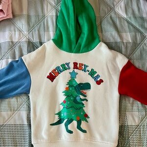 Primark Merry Rex-Mas Dinosaur Hoodie - Green, Blue, Red
